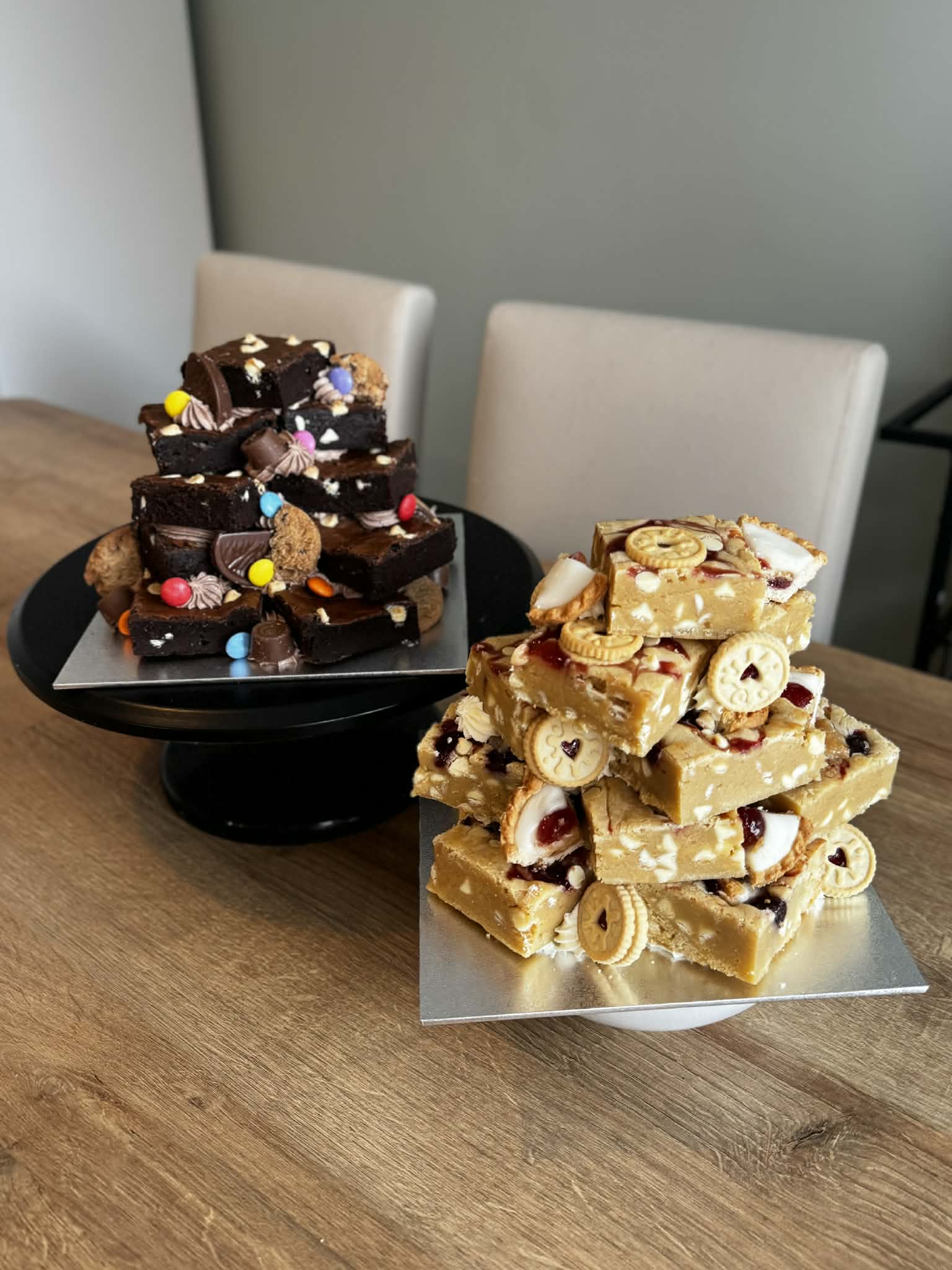 Brownie and blondie stack