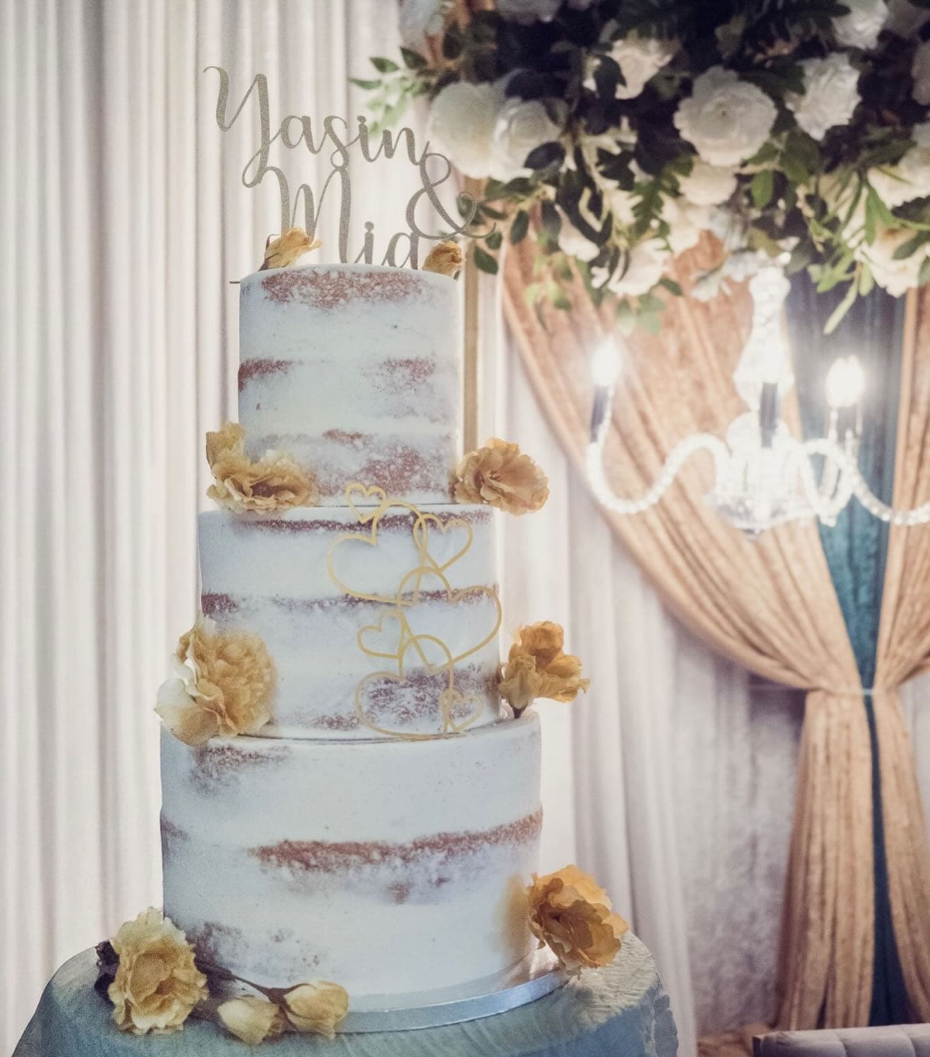 Tiered wedding cake